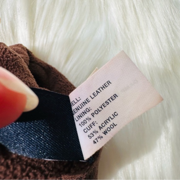 GAP Men’s Leather Gloves L Black - Picture 6 of 9